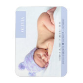 Magnet Flexible Photo moderne Purple Girl Baby Birth (Vertical)