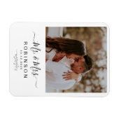 Magnet Flexible Photo moderne Rustic Botanical Wedding (Horizontal)