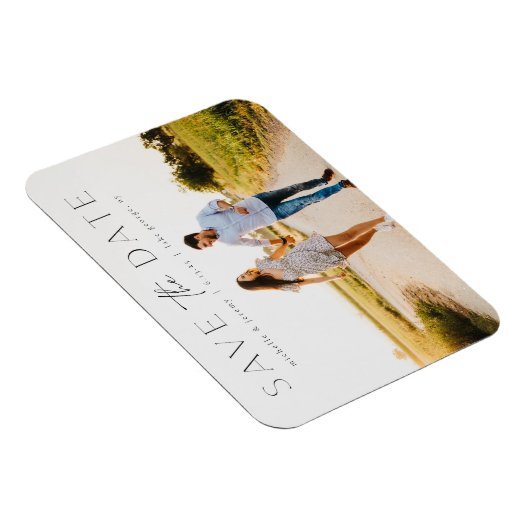 Magnet Flexible Photo moderne simple Enregistrer la date Aimant fi (Côté Droit)