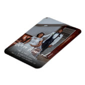 Magnet Flexible Photo Moderne Typographie Mariage Faire-part (Côté Gauche)