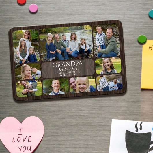 Magnet Flexible Photo Papy Aime Petits-Enfants