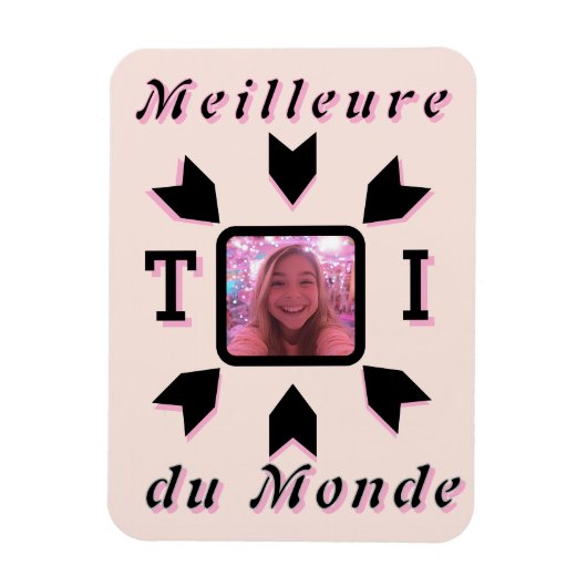 Magnet Flexible Photo personnalisable "Meilleure T (Vertical)