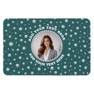 Magnet Flexible Photo personnalisé avec Cercles de Perles sur Fond