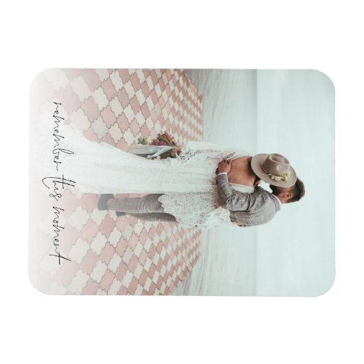 Magnet Flexible Photo personnalisé Souvenez-vous de ce moment Jeun (Horizontal)