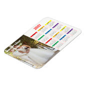Magnet Flexible Photo personnalisée 2021 Heure Calendrier Arc-en-c (Côté Gauche)