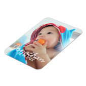 Magnet Flexible Photo personnalisée avec nom et date (Côté Gauche)