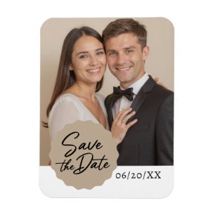 Magnet Flexible Photo Personnalisée Enregistrer La Date Modern Scr