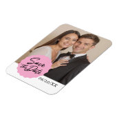 Magnet Flexible Photo Personnalisée Enregistrer La Date Modern Scr (Côté Gauche)