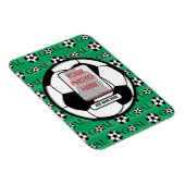 Magnet Flexible Photo personnalisée et nom balle de soccer (Côté Droit)