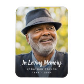 Magnet Flexible Photo personnalisée Hommage commémoratif funéraire (Vertical)