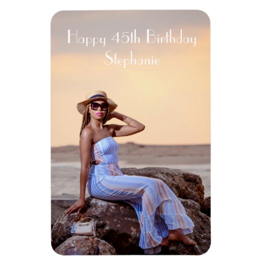 Magnet Flexible Photo personnalisée Joyeux anniversaire (Vertical)
