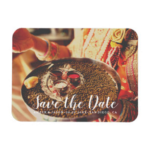 Magnet Flexible photo personnalisée Mariage indien enregistrer la 