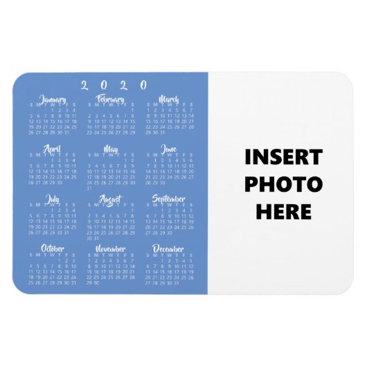 Magnet Flexible Photo personnalisée Modèle magnétique du calendrie (Horizontal)