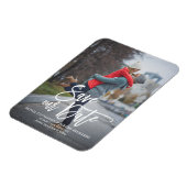 Magnet Flexible Photo Rustique Lettrage à la main Enregistrer notr (Côté Gauche)