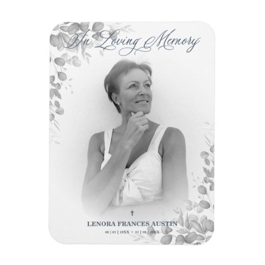 Magnet Flexible Photo Service du Souvenir Chers soldats en noir bl (Vertical)