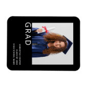 Magnet Flexible Photo simple 2022 Graduation Faire-part noir (Horizontal)