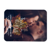 Magnet Flexible Photo simple en noir et blanc Enregistrer la date (Horizontal)