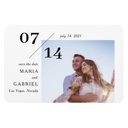 Magnet Flexible Photo simple et design. "Save the date" pour maria (Horizontal)