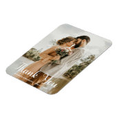 Magnet Flexible Photo simple Mariage Ajouter des noms et Merci de (Côté Gauche)