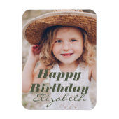 Magnet Flexible Photo simple moderne Accueil d'anniversaire (Vertical)