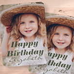 Magnet Flexible Photo simple moderne Accueil d'anniversaire<br><div class="desc">Le design est moderne et simple. Ajoutez une photo personnalisée du célébrant d'anniversaire et ajoutez son nom,  ajoutez un message personnalisé</div>