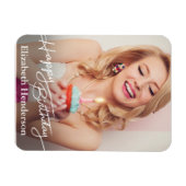 Magnet Flexible Photo simple moderne d'anniversaire heureux (Horizontal)