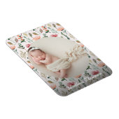 Magnet Flexible Photo & Simple White Text Unique Modern Keepsake  (Côté Droit)