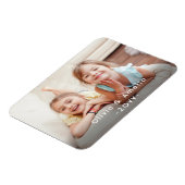 Magnet Flexible Photo & Simple White Vintage Typography Keepsake (Côté Gauche)