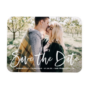 Magnet Flexible Photo superposition en lettres blanches Enregistre