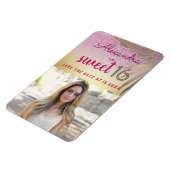 Magnet Flexible Photo Sweet 16 Save The Date Tropical Palm Tree (Côté Gauche)