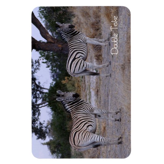 Magnet Flexible Photo Zebra Double Take (Vertical)