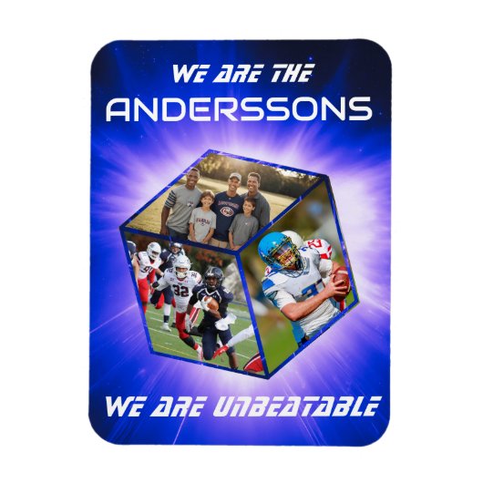 Magnet Flexible Photocollage de cubes 3D avant la lumière (Vertical)