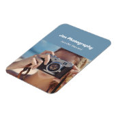 Magnet Flexible Photographe bleu sur mesure (Côté Gauche)
