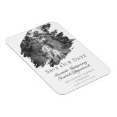 Magnet Flexible Photographie de brosse moderne Enregistrer la date (Côté Droit)