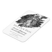 Magnet Flexible Photographie de brosse moderne Enregistrer la date (Côté Gauche)