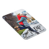 Magnet Flexible Photographie De Brush Moderne Enregistrer La Date  (Côté Droit)