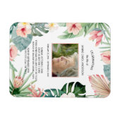 Magnet Flexible Photographie de célébration de la vie à fleurs tro (Horizontal)