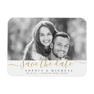 Magnet Flexible Photographie de script simple et moderne enregistr