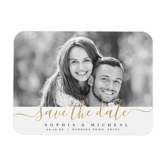 Magnet Flexible Photographie de script simple et moderne enregistr (Horizontal)