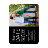 Magnet Flexible Photographie du Mariage des Coeurs noirs modernes  (Vertical)