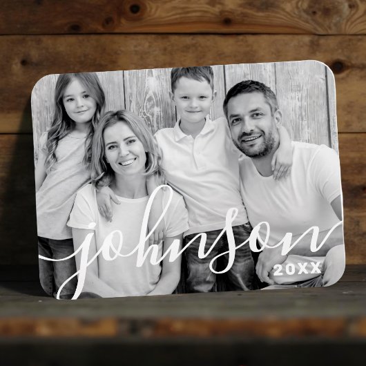 Magnet Flexible Photos de famille de script simple et moderne