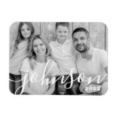 Magnet Flexible Photos de famille de script simple et moderne (Horizontal)