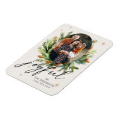 Magnet Flexible Photos de famille multiples Feuilles verts Joyeux  (Côté Gauche)