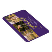Magnet Flexible Photos de Graduation Purple Grad 2025 Faire-part (Côté Droit)
