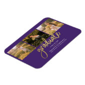 Magnet Flexible Photos de Graduation Purple Grad 2025 Faire-part (Côté Gauche)