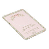 Magnet Flexible Photos de Noël rose Floral Faire-part bébé (Côté Droit)