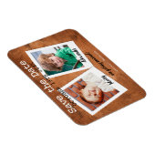 Magnet Flexible Photos d'enfance rustiques Bois Vintage Enregistre (Côté Droit)