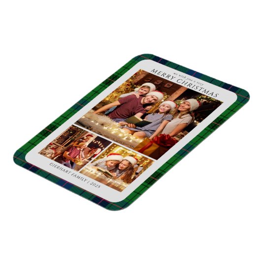 Magnet Flexible Photos Plaid Classiques Tartan Noël (Côté Gauche)