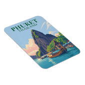 Magnet Flexible Phuket Thaïlande Beach Boat Voyage Souvenir (Côté Droit)