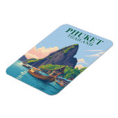 Magnet Flexible Phuket Thaïlande Beach Boat Voyage Souvenir (Côté Gauche)